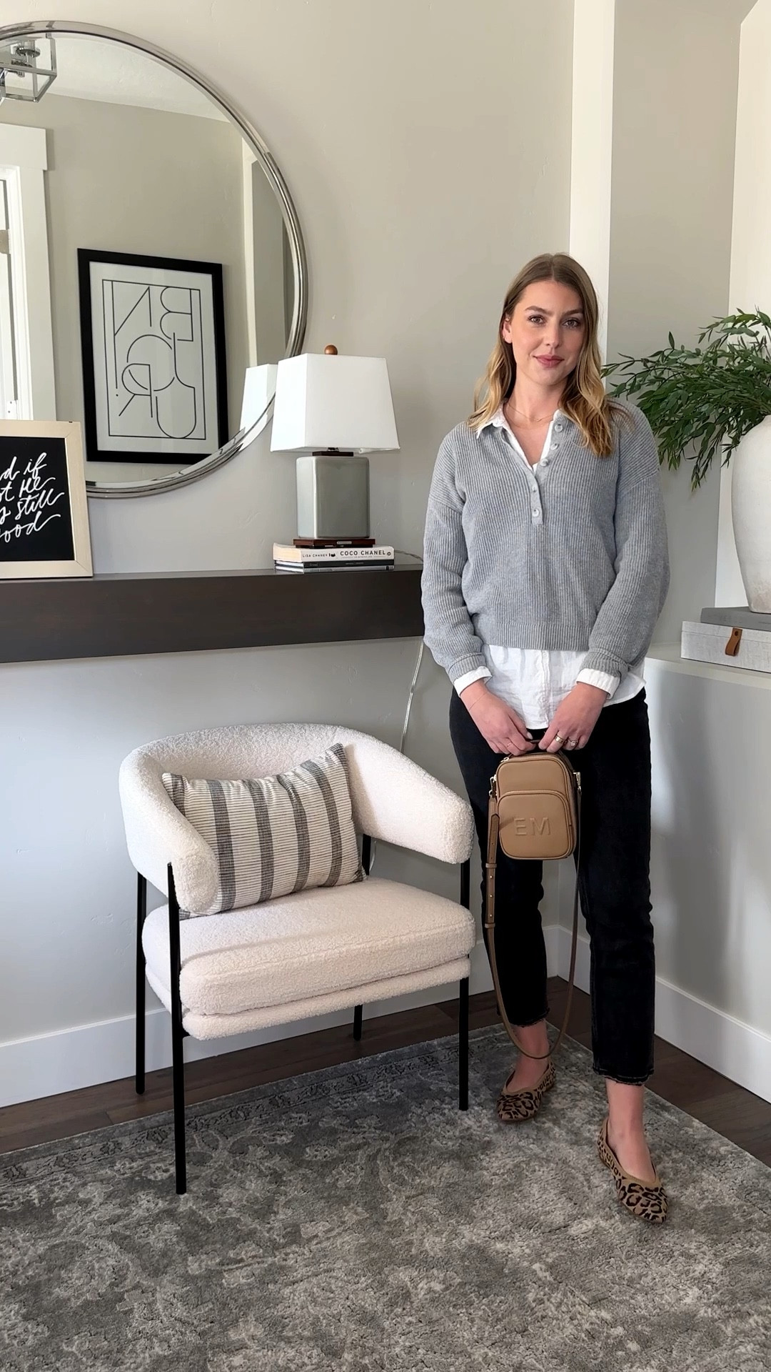 Easy spring work outfit // leopard washable flats (use code ELLEN) 

#LTKshoecrush #LTKworkwear #LTKunder100