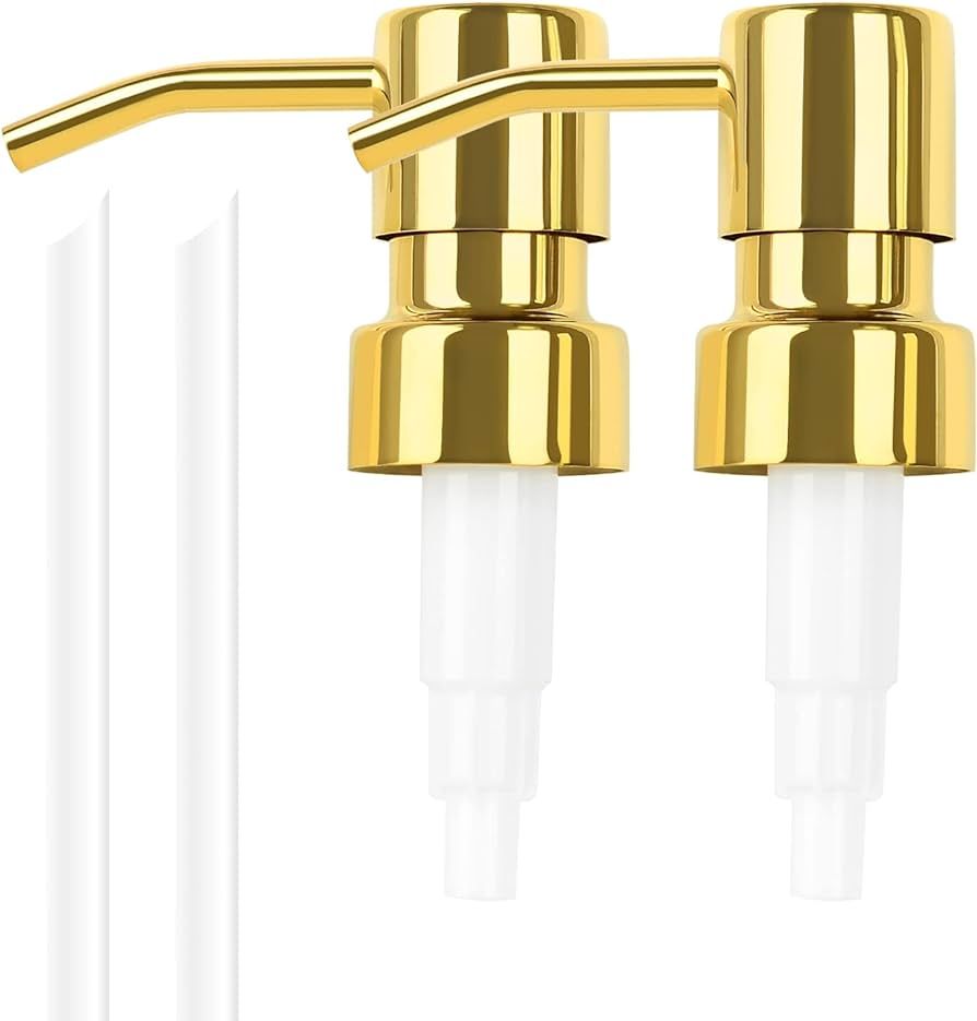Bathroom Hand Soap Pump Dispenser - Gold Lotion Pump 304 Rust Proof Stainless Steel Soap Dispense... | Amazon (US)