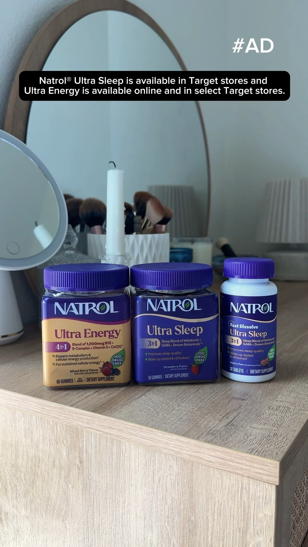 #ad A little morning reset before the workday begins ✨ 

I’ve been a fan of Natrol® melatonin supplements for nighttime support, while their new Ultra Energy line is a 4-in-1 blend of B12, B-Complex, Vitamin D + CoQ10 to help support my energy throughout the day† 

It provides my body with essential nutrients so I can feel my best and accomplish everything on my to-do list.

After making the bed, tidying up, starting laundry, and making coffee, I feel ready to ease into my day.

Natrol® Ultra Sleep is available in @Target stores and Ultra Energy is available online and in select Target stores. // @natrolofficial #Targetpartner #natrol #ultrasleep #ultraenergy

†These statements have not been evaluated by the Food and Drug Administration. This product is not intended to diagnose, treat, cure or prevent any disease.

#LTKvlog #LTKmorningroutine