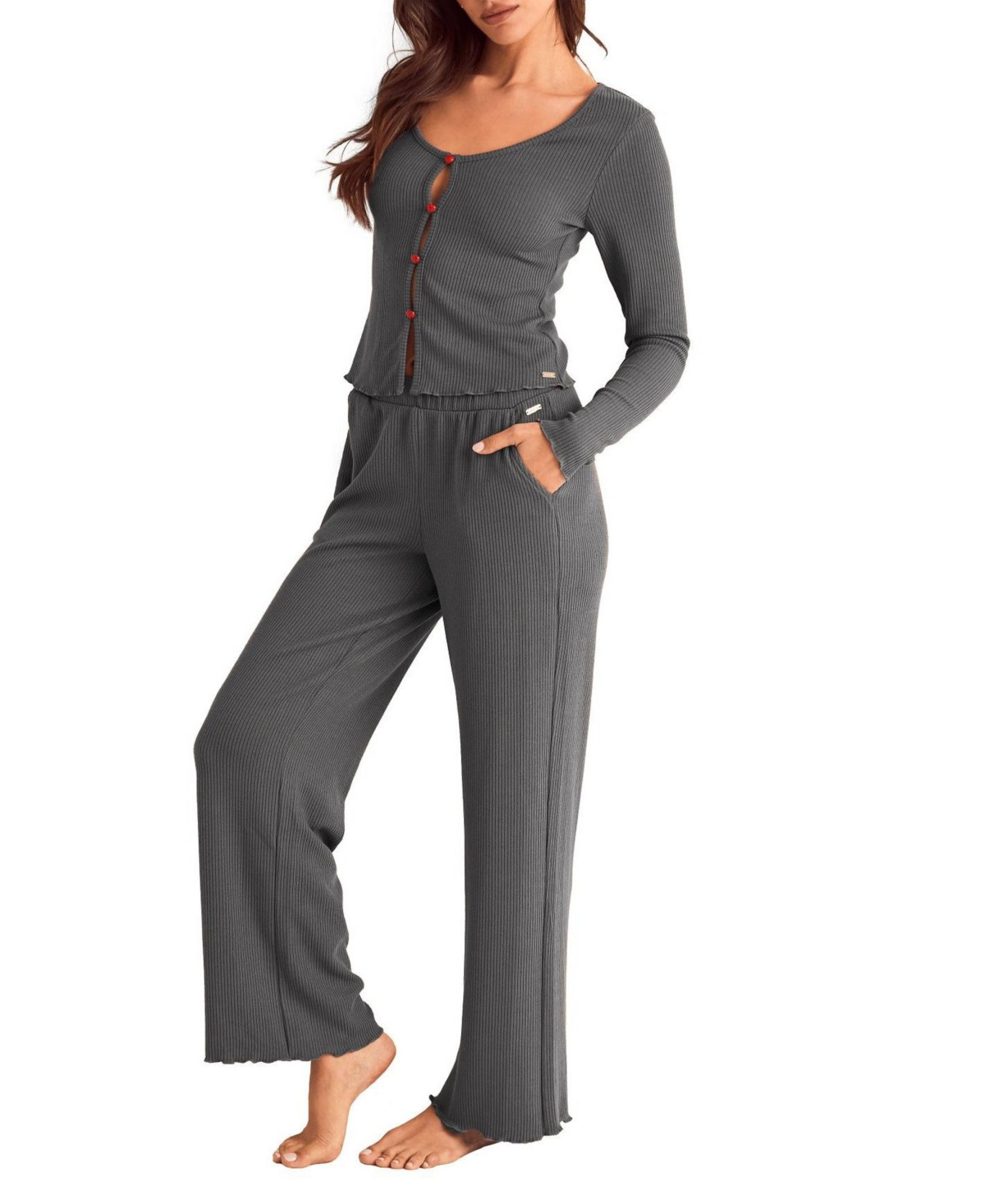 Adore Me Women's Amrita Lounge Set - Dark grey | Macy's