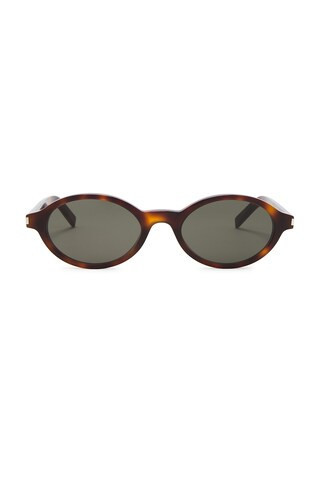 Saint Laurent Jeanne Sunglasses in Brown | FWRD 