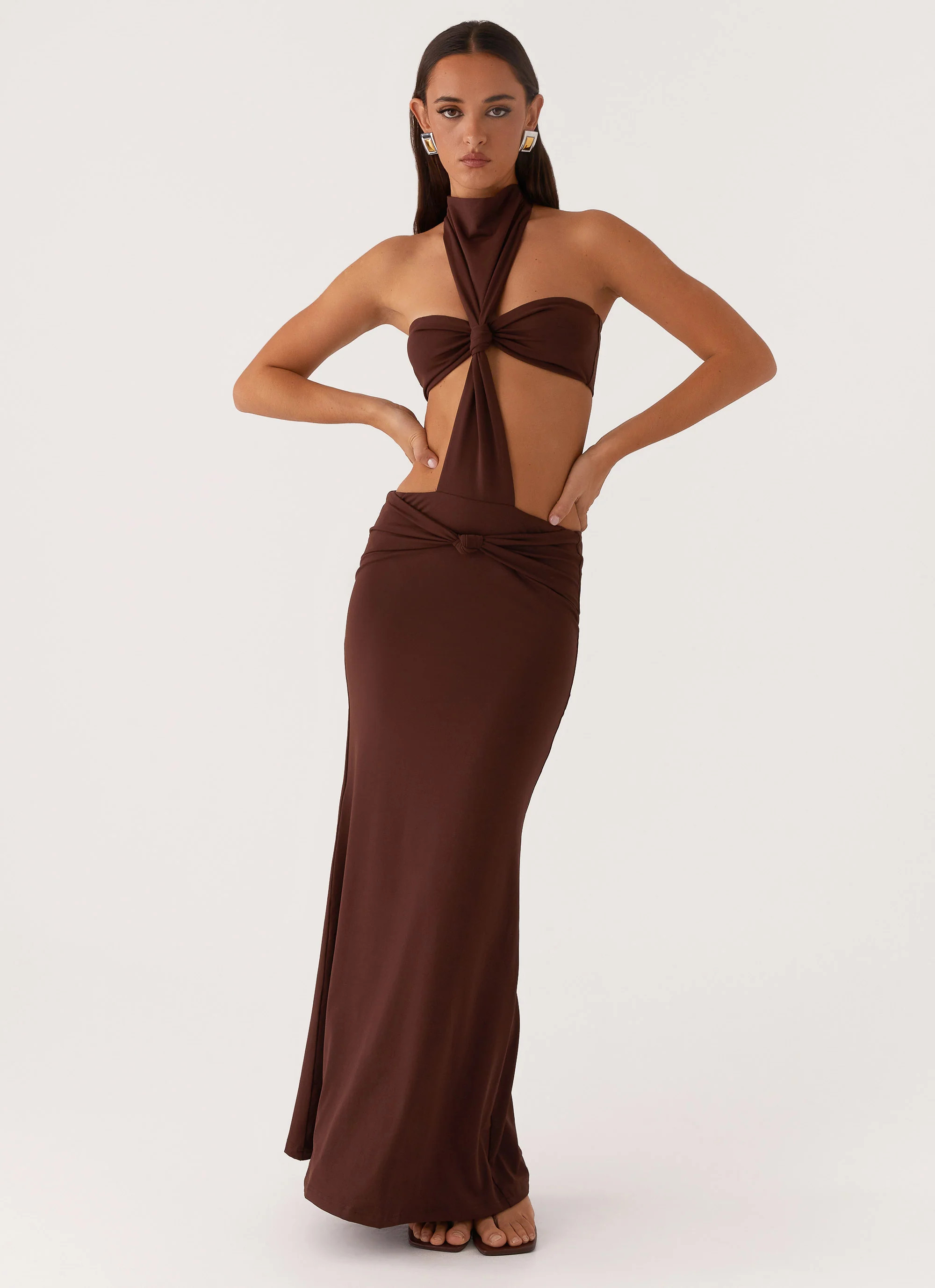 Elinor Maxi Dress - Chocolate | Peppermayo (Global)