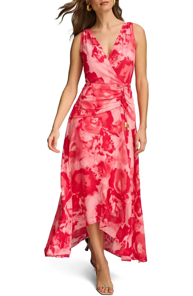 Floral Wrap Front Midi Dress | Nordstrom