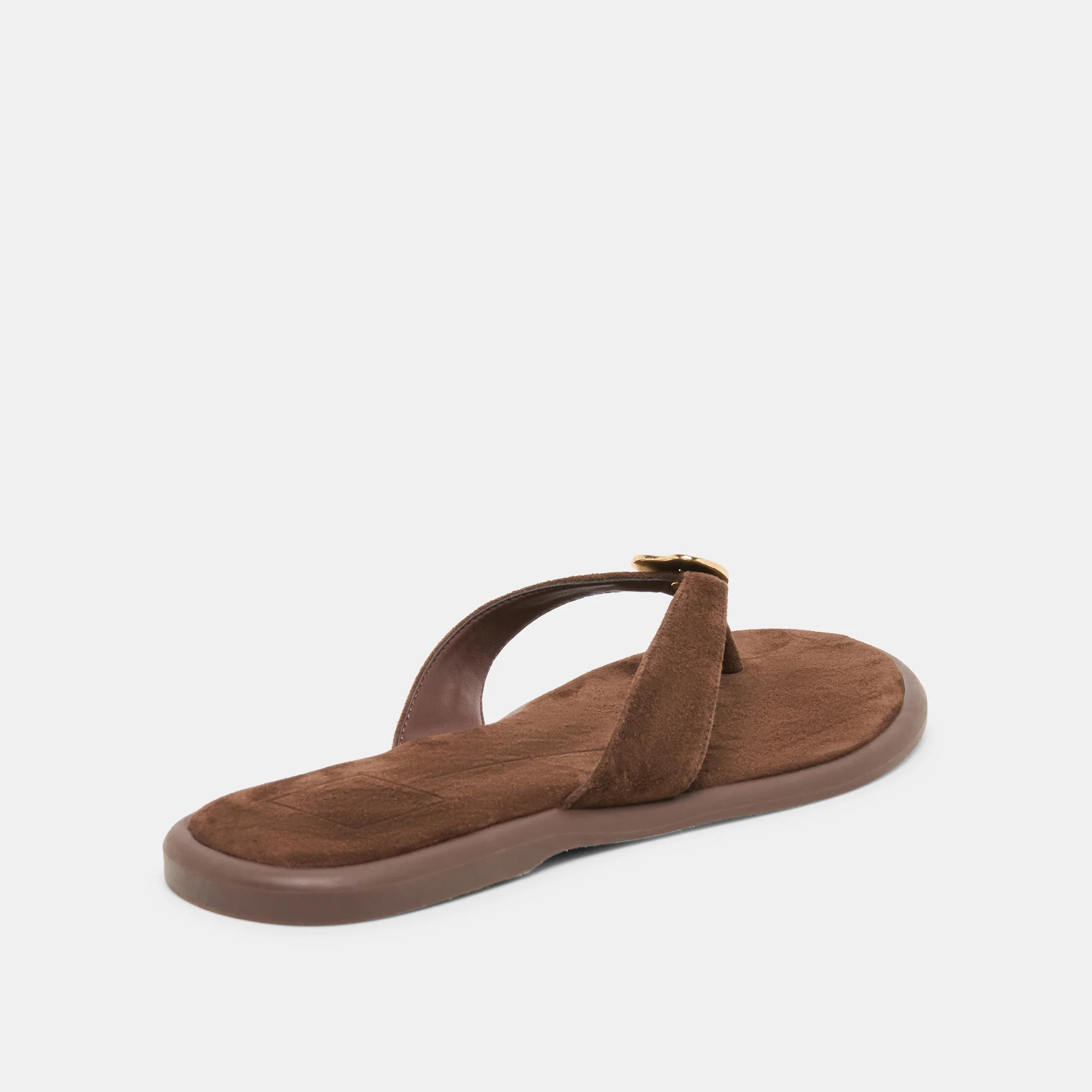 Jaina Sandals Dk Brown Suede | DolceVita.com