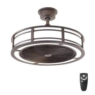 Home Decorators Collection Brette II 23 in. LED Indoor/Outdoor Espresso Bronze Ceiling Fan with L... | The Home Depot