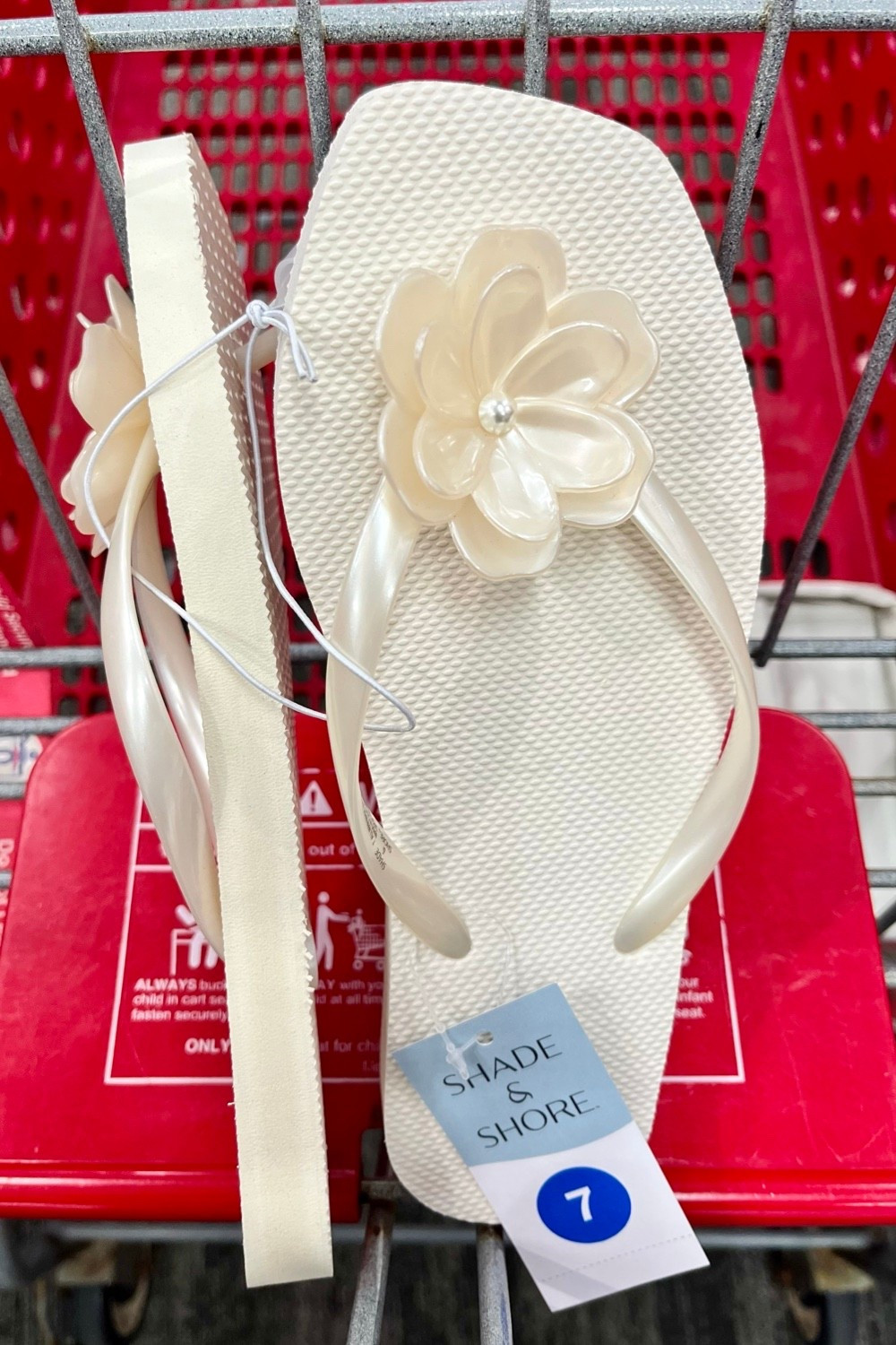 Cream flower flip flops @Target for the bride to be. 

Target wedding finds, beach wedding, destination wedding, bachelorette party, bachelorette weekend, honeymoon packing, bridal shower, bride gifts.

#LTKWedding #LTKSeasonal