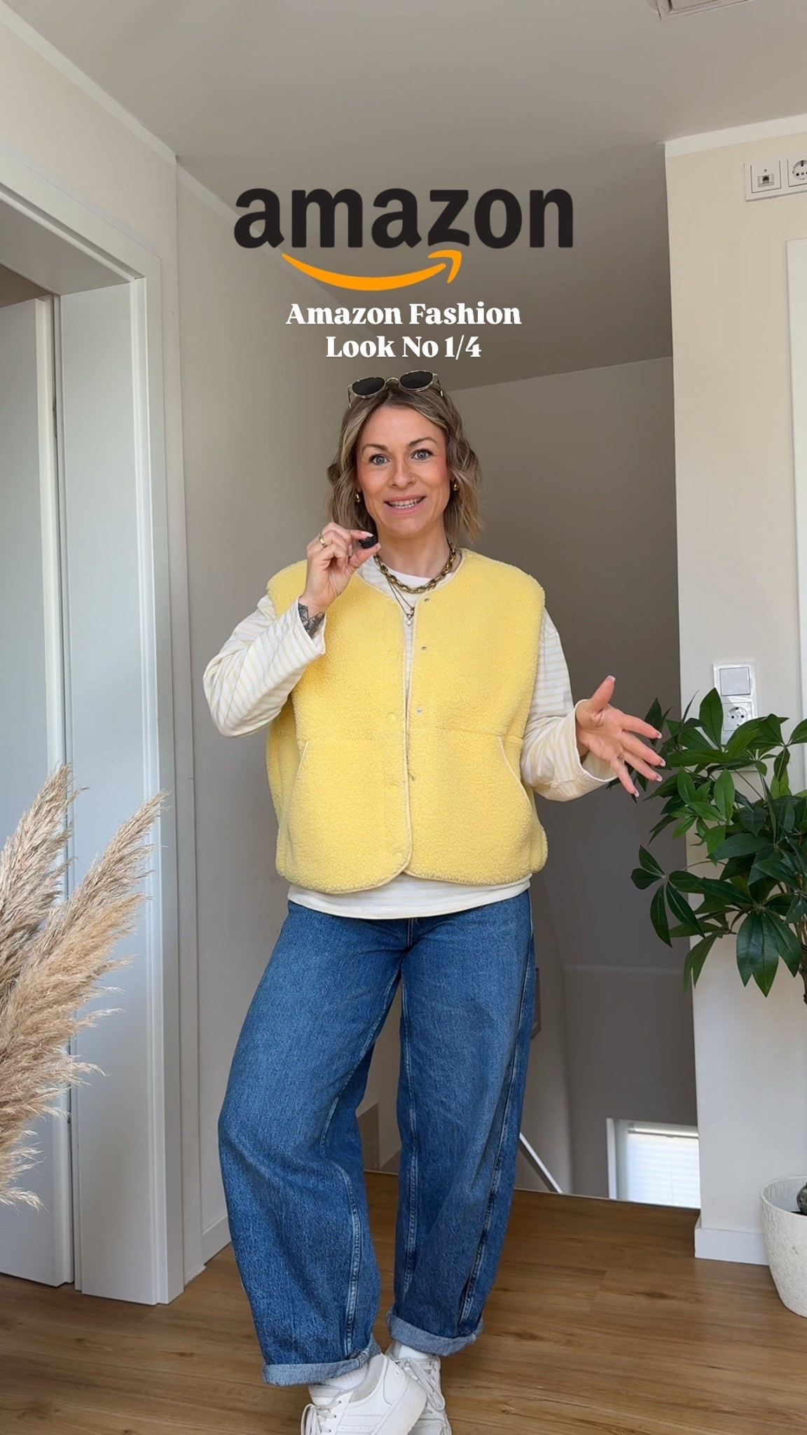 Amazon Fashion spring Look 😍🔥 #weste #teddyweste #streifen #jeans #longsleeve #sonnenbrille #gelb #butterlemon #gestreift #barteljeans #barrel #jdy #jjxx #amazon #amazonfashion

#LTKdeutschland #LTKspring #LTKstyletip