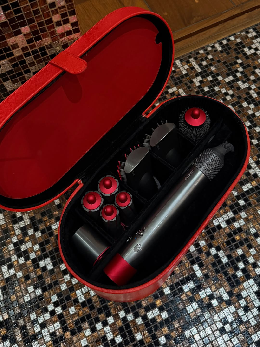 Very chic red Limited edition Dyson Air Wrap Set 

 #LTKmorningroutine #LTKBeauty #LTKTravel