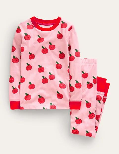 Snug Long John Pyjamas - Almond Pink Apple | Boden UK | Boden (UK & IE)