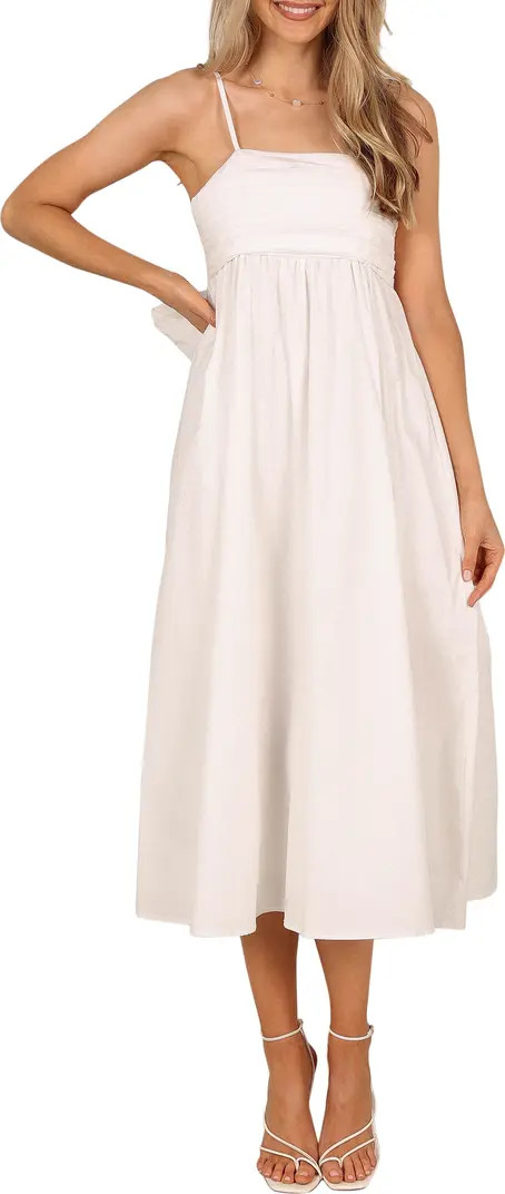 Alice Bow Back Sleeveless Midi Dress | Nordstrom