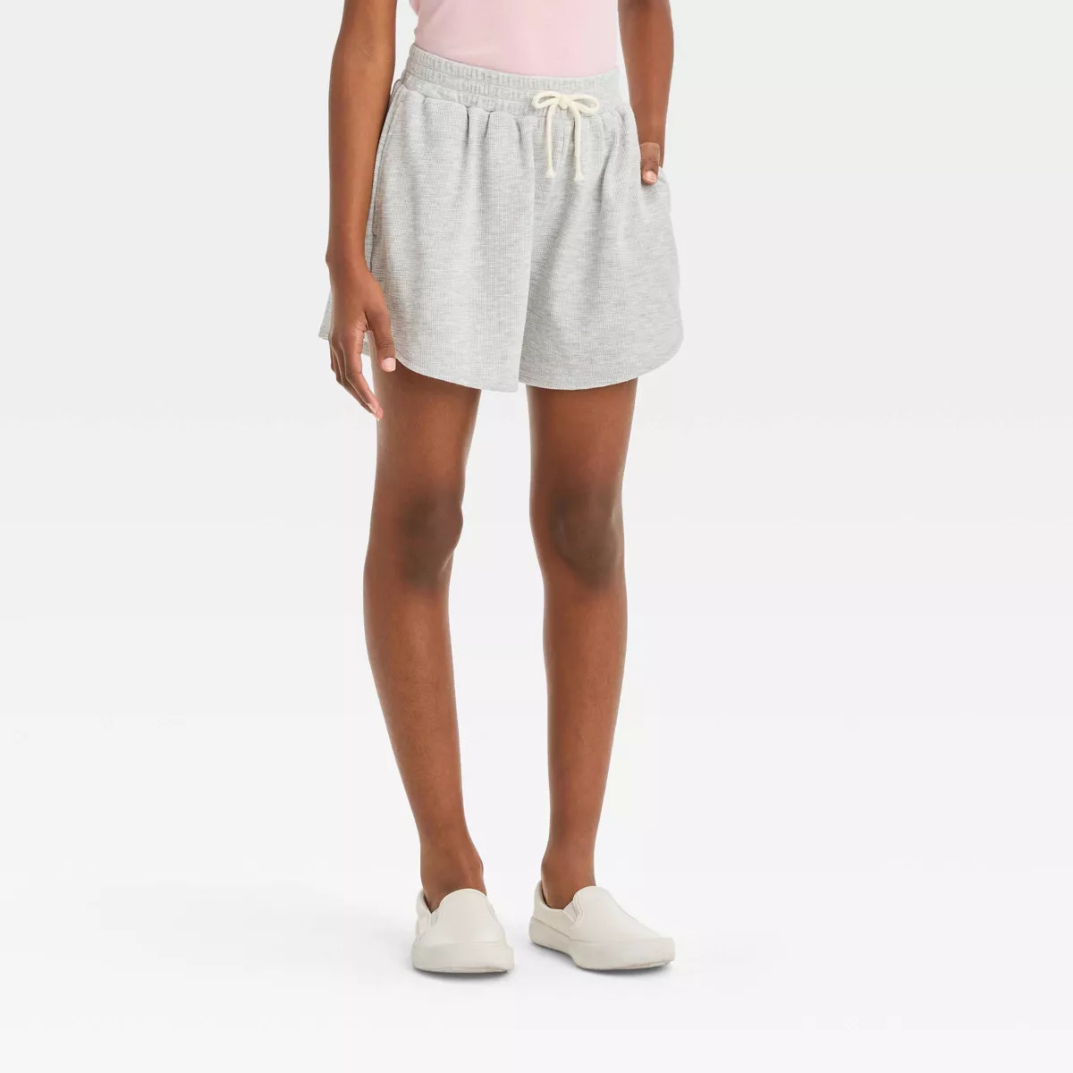 Girls' Waffle Lounge Pull-On Shorts - art class™ | Target