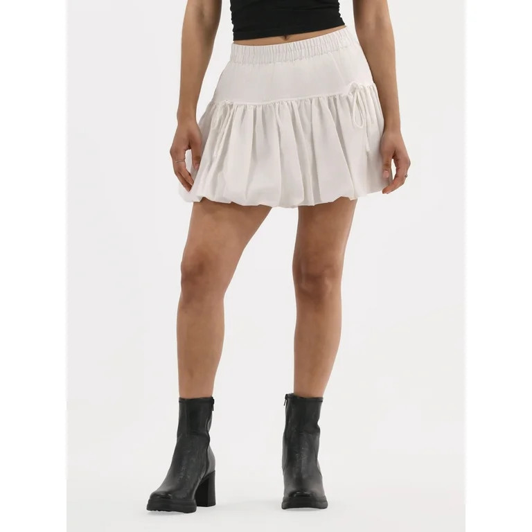 No Boundaries Bubble Mini Skirt with Bows, Women's | Walmart (US)