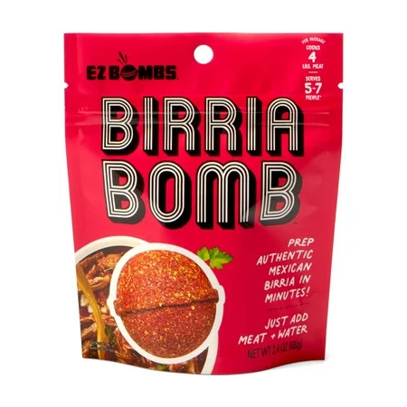 EZ Bombs Birria Bomb Seasoning, 1 Pack – Authentic Mexican Spice Mix for Tacos, Burritos, Nachos, and Quesadillas – Made with Real Chiles, Herbs, and Spices | Walmart (US)
