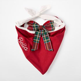 Tartan Bow Bone Dog Bandana | Mark and Graham