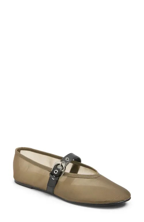 Open Edit Esme Mary Jane Flat in Olive Shadow at Nordstrom, Size 10 | Nordstrom