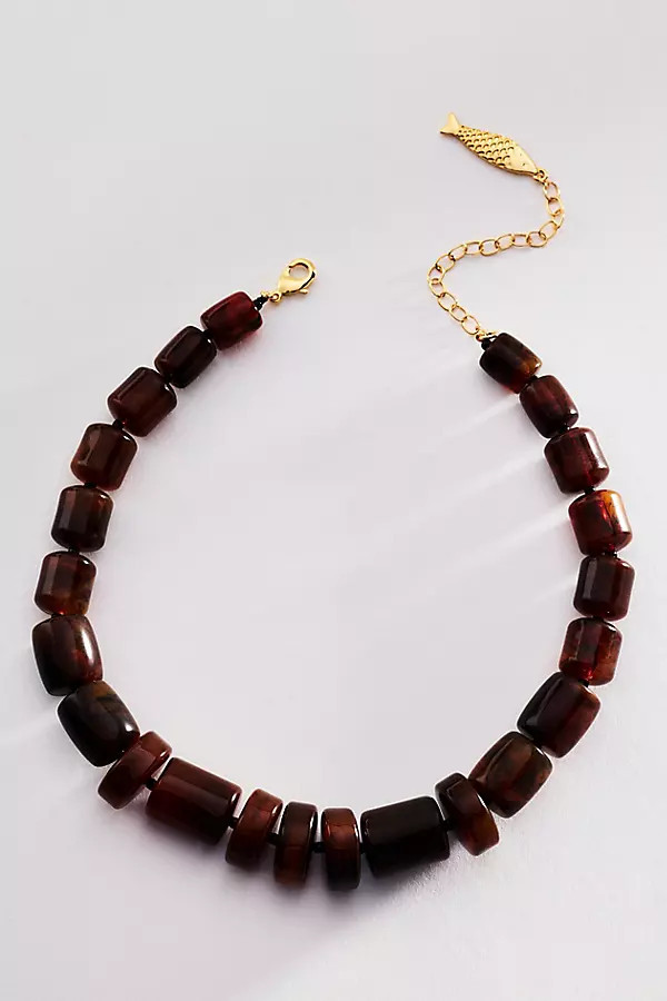 Chunky Resin Beaded Necklace | Anthropologie (US)