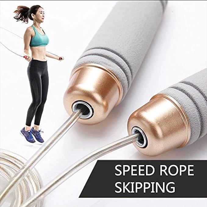Swenky Lightweight Crossfit Jump Rope Comfortable Foam Handles, Non-tangle Skipping Rope PVC Steel C | Amazon (US)