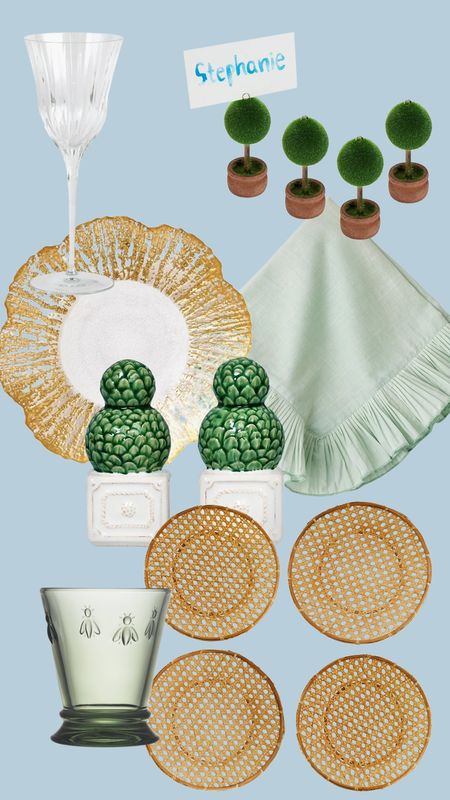 Easter and spring decor for your home to add color and fresh colors! From topiary salt and pepper shakers to calming green ruffle napkins, this spring decor round up has something for everyone  

#LTKSeasonal #LTKhome #LTKparties