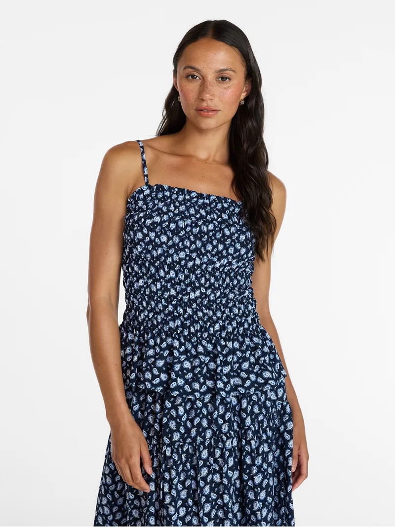 Time and Tru Women's Smocked Tank Top, Sizes XS-XXXL | Walmart (US)