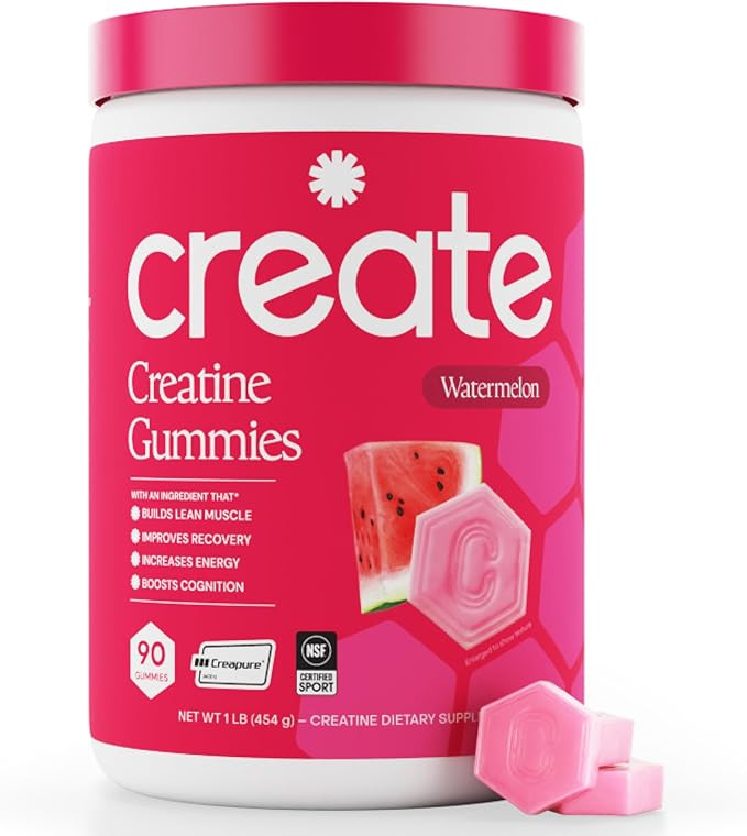 Create Creatine Monohydrate Gummies for Men & Women, Boost Focus, Strength, and Endurance, Anti-M... | Amazon (US)