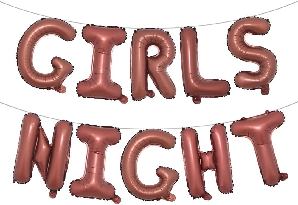 Girls Night Party Decoration Girls Just Wanna Fun Banner Mean Girls Party Decoration Pajama Party Decoration Sleepover Party Girls Night Out Party Decoration (GIRLS NIGHT Chocolate) | Amazon (US)
