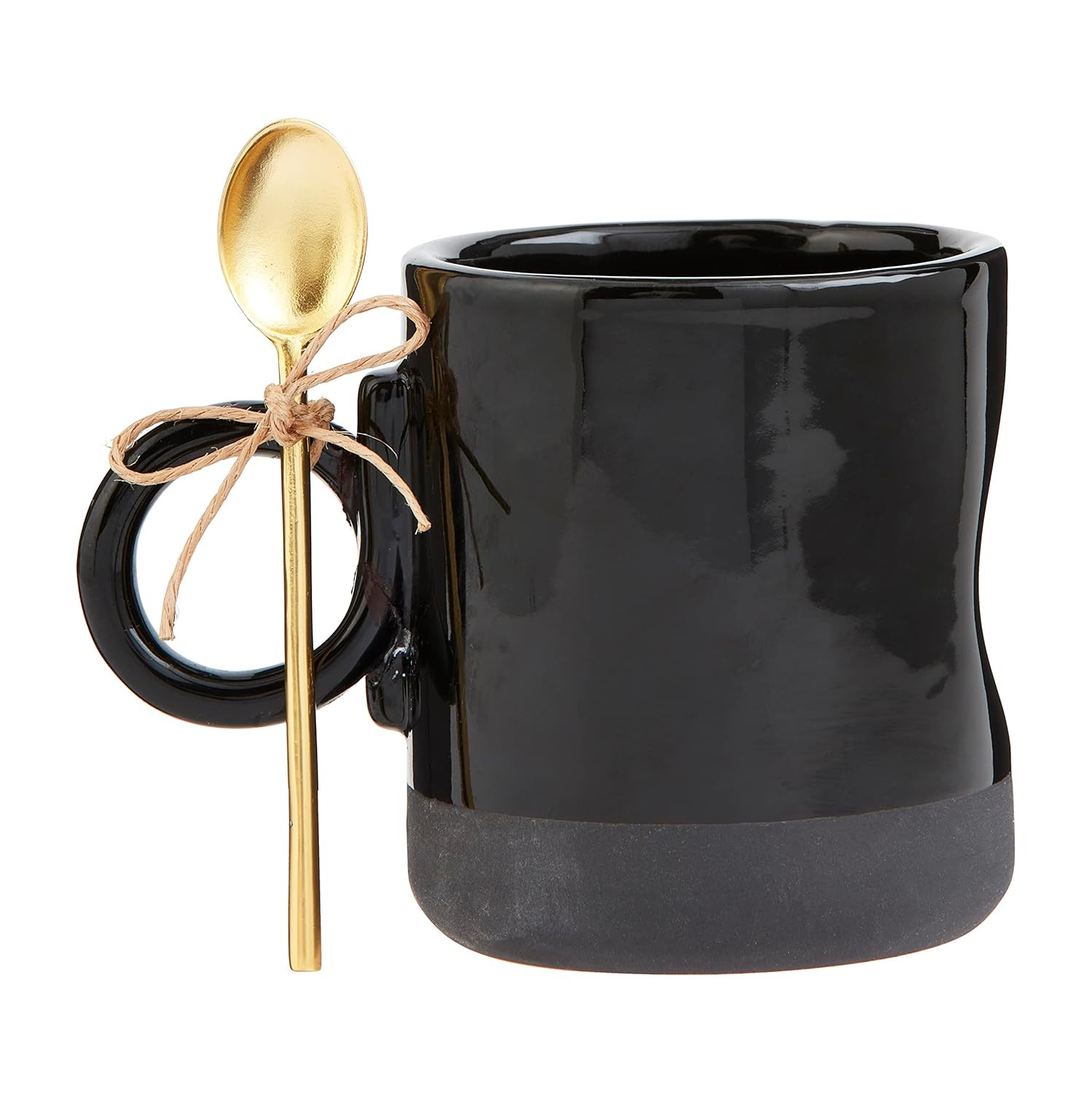 Mud Pie Blk Black Stoneware Mug | Amazon (US)