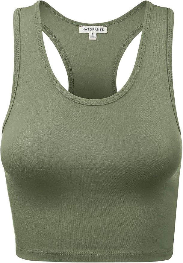 Women Sleeveless Racerback Tank Crop Top Lingerie Camisole Premium Cotton Shirts | Amazon (US)