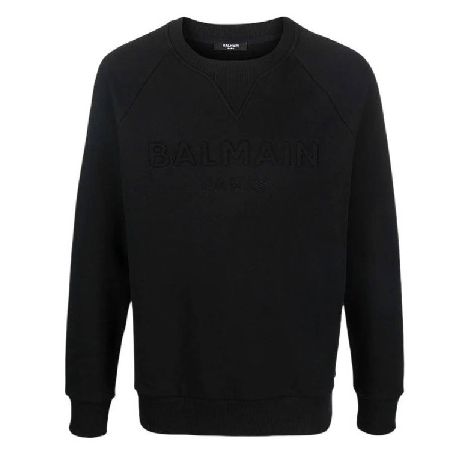 Balmain Logo Embossed Cotton Sweatshirt, Size Small | Jomashop.com & JomaDeals.com