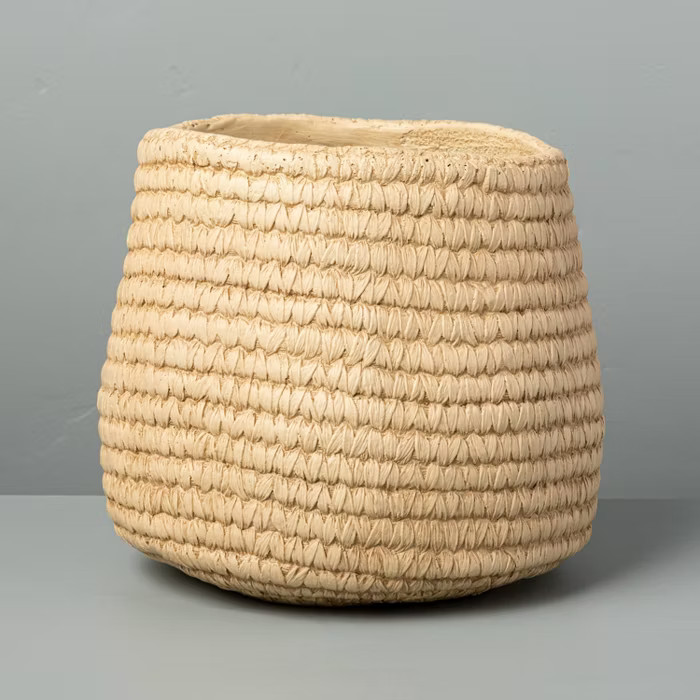 9" Indoor/Outdoor Concrete Basket Planter - Hearth & Hand™ with Magnolia | Target