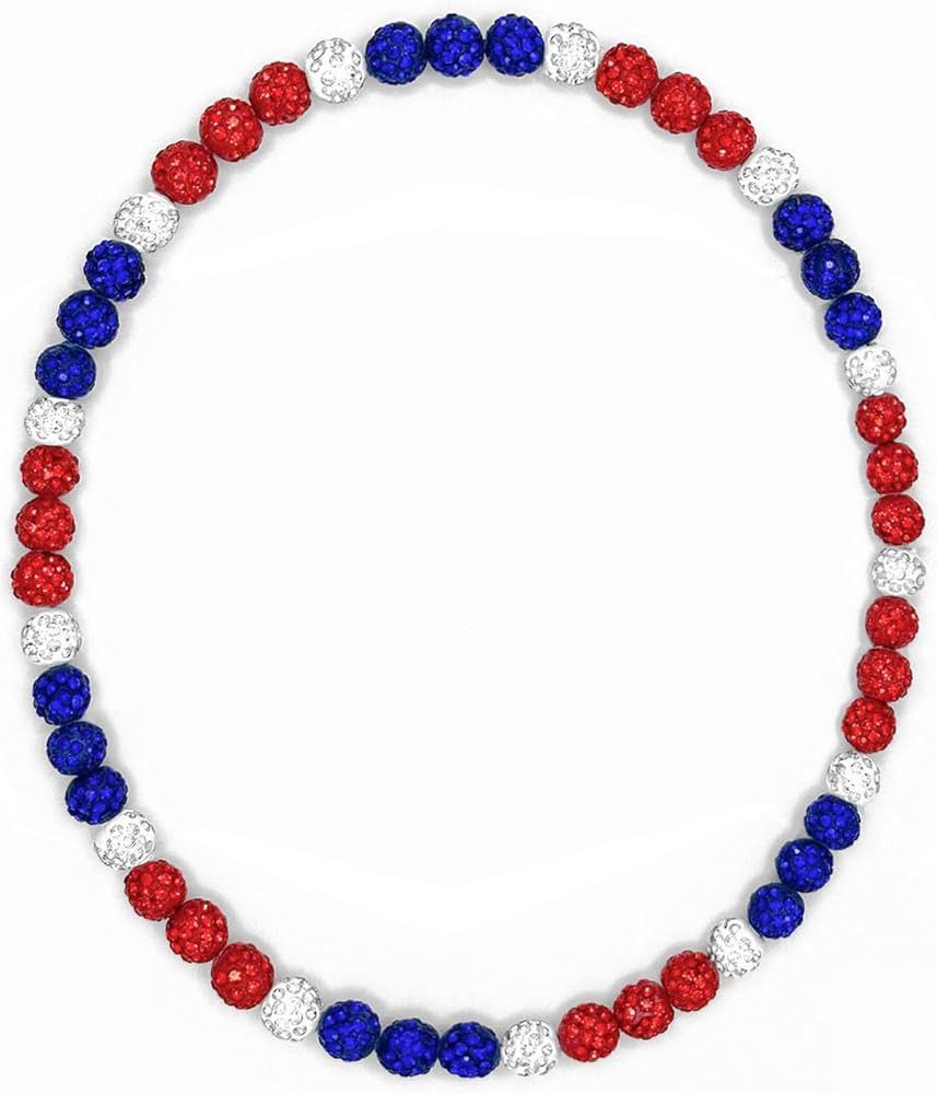 Baseball Bead Necklace for Men, 16/18/20" Ice Necklace Cool Gifts, Rhinestone Bling Inspired Spor... | Amazon (US)