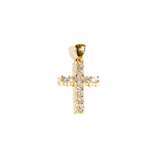 Diamond Christina Cross in 14K Gold | Etsy | Etsy (US)