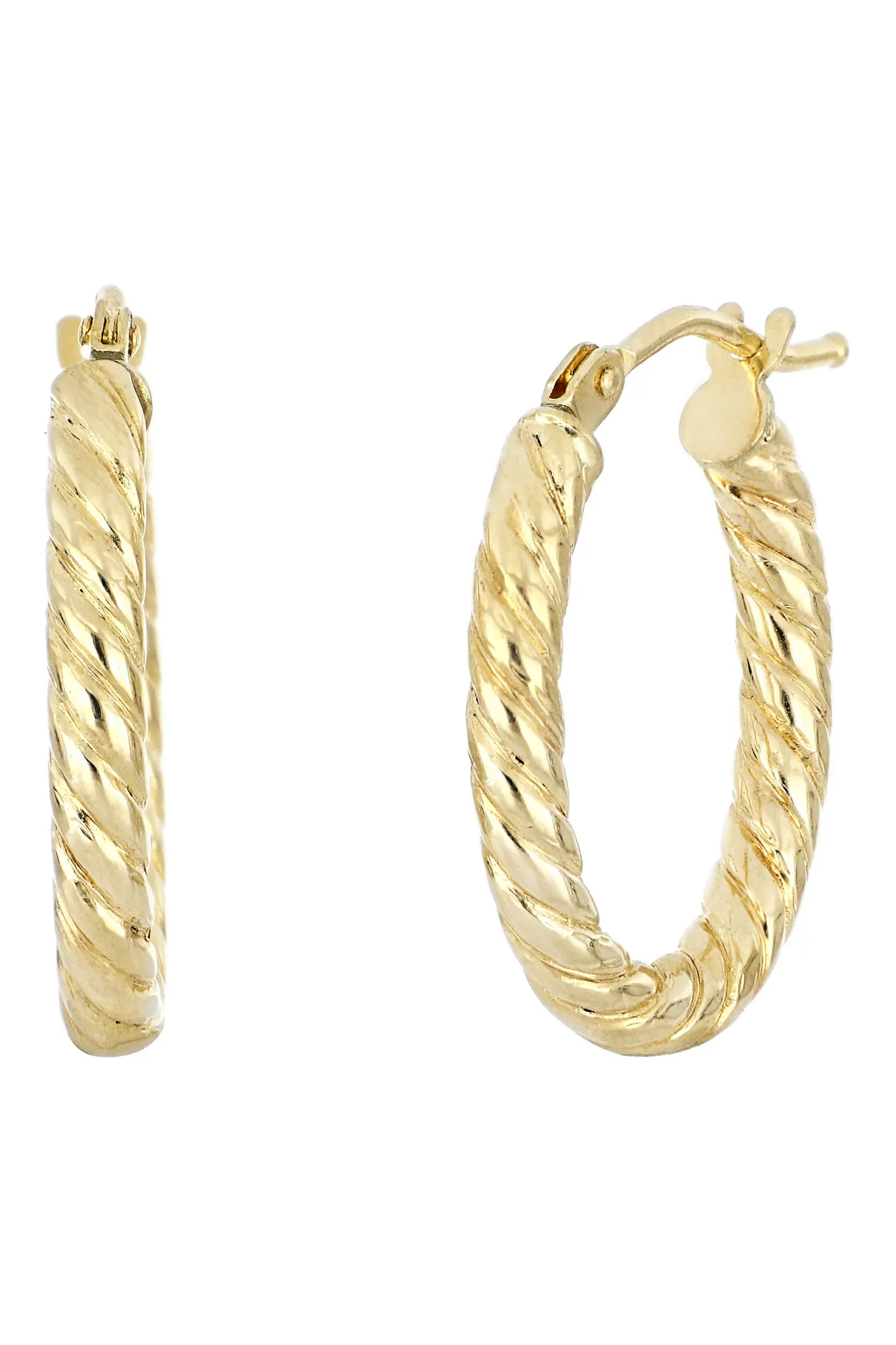 14K Gold Twisted Oval Gold Hoop Earrings (Women) | Nordstrom | Nordstrom