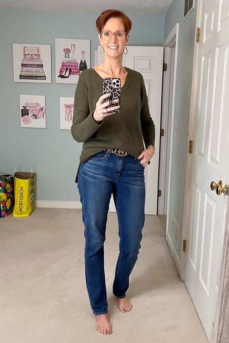 Fall outfit with a Soft and warm sweater with straight jeans.

Fall outfit, casual outfit, straight jeans, V-neck sweater

#LTKstyletip