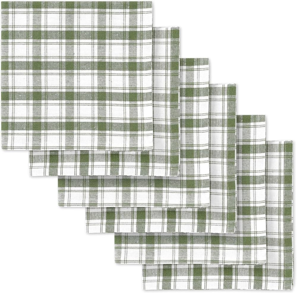 Folkulture Cloth Napkins Set of 6, 20 x 20 Inches, 100% Cotton Dinner Napkins or Linen Napkins Wa... | Amazon (US)