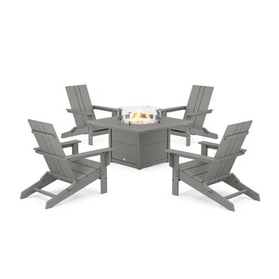 POLYWOOD by AllModern Foldable Outdoor Adirondack Chair With Table | Perigold