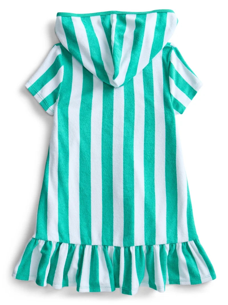 Wonder Nation Girls Terry Towel Swimsuit Coverup Dress with UPF 50+, Sizes 4-18 & Plus | Walmart (US)