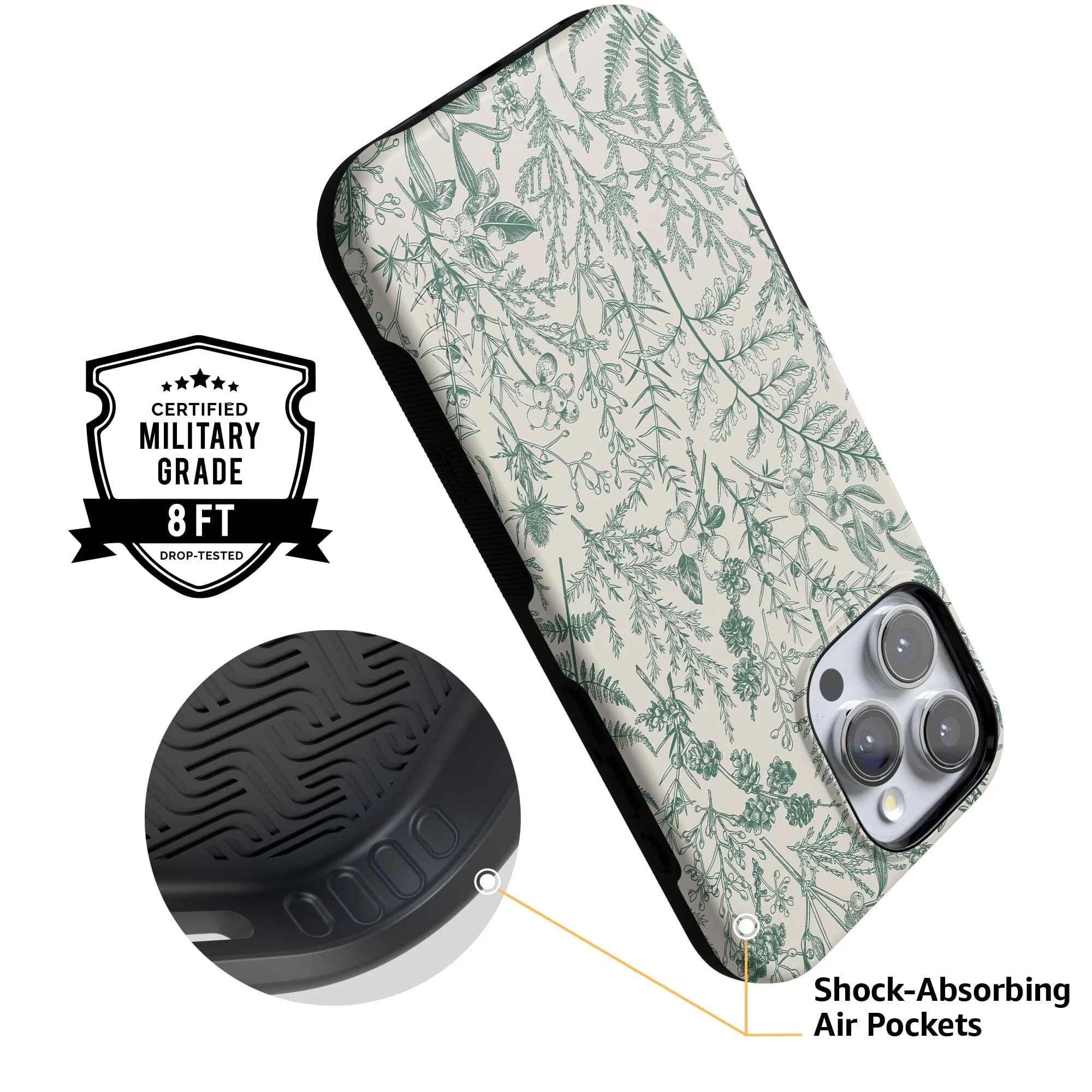 Sage Garden | Green Floral Case | CASELY