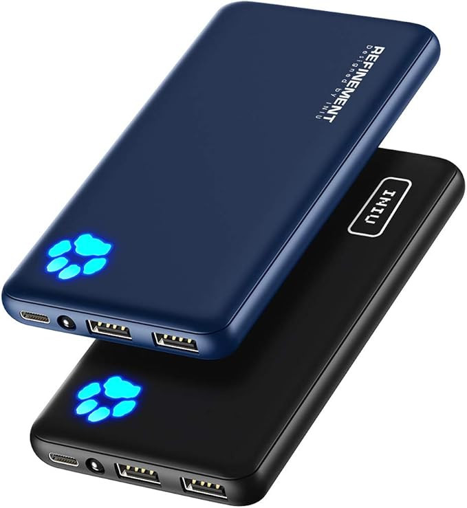 [2 Pack] INIU Portable Charger, Slimmest & Lightest Triple 3A USB C High-Speed 10000mAh Power Ban... | Amazon (US)