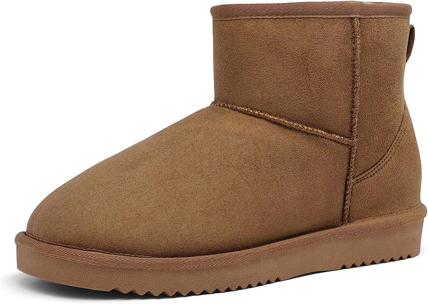 DREAM PAIRS Women's Black Brown Tan Grey Winter Snow Boots Classic Faux Fur Lined Slip On Ankle B... | Amazon (US)