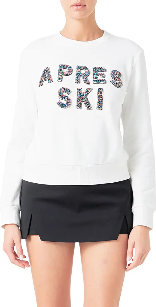 Après Ski Embellished Cotton Sweatshirt | Nordstrom