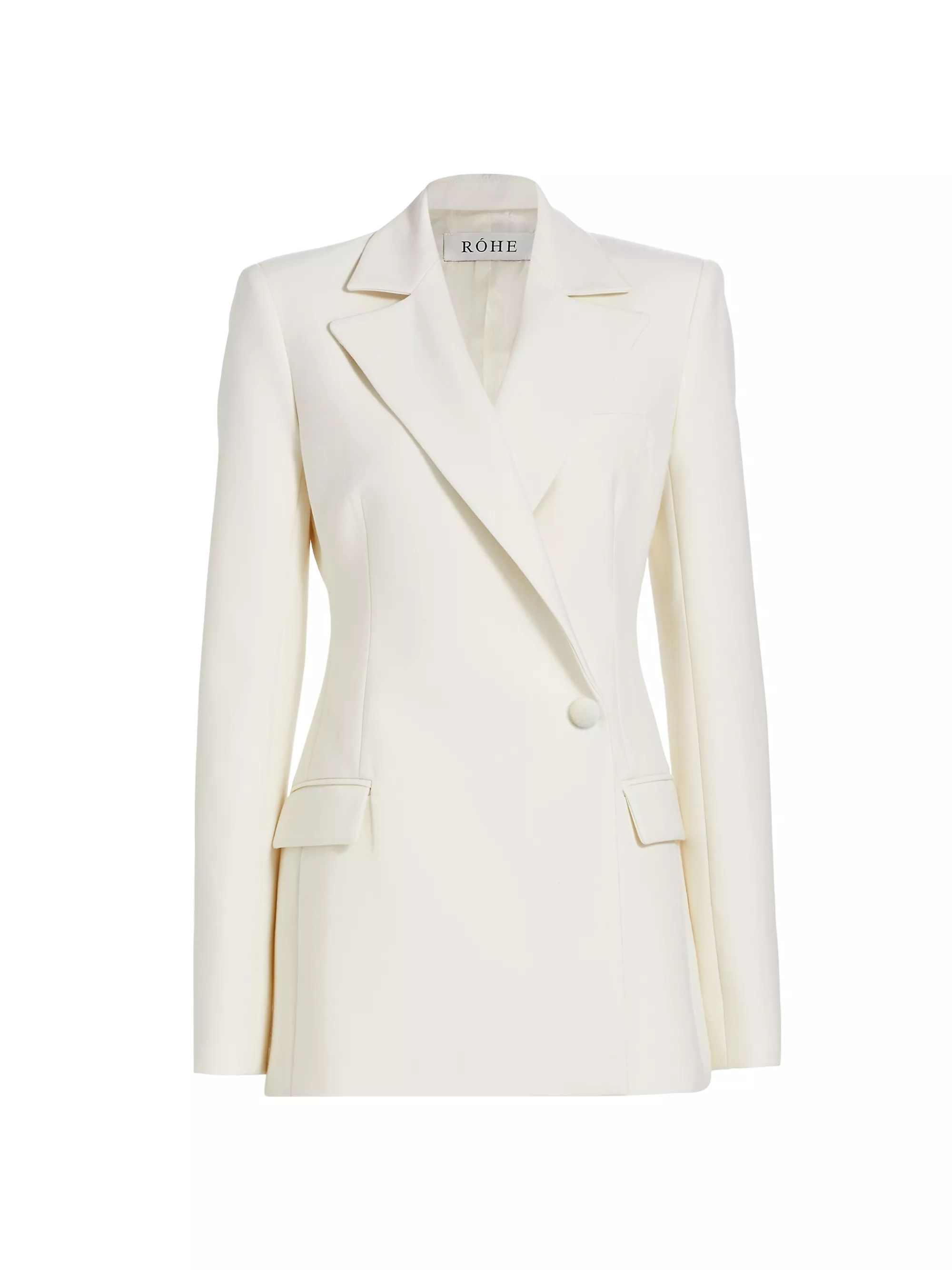 Shop Róhe Tailored Wool-Blend Blazer | Saks Fifth Avenue | Saks Fifth Avenue