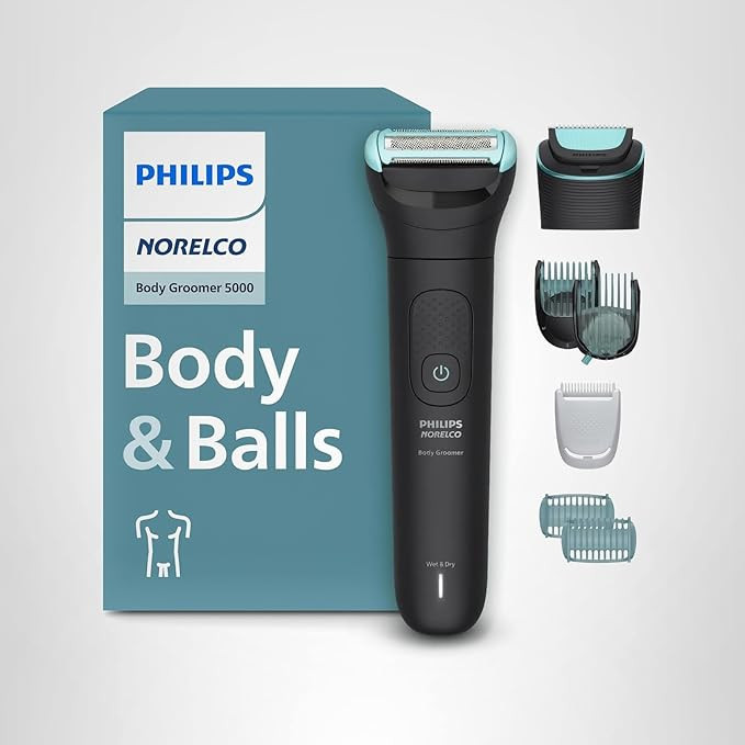 Philips Norelco Body Groomer 5000 Series, Intimate Hair Trimmer & Shaver for Men with Dual 100% S... | Amazon (US)