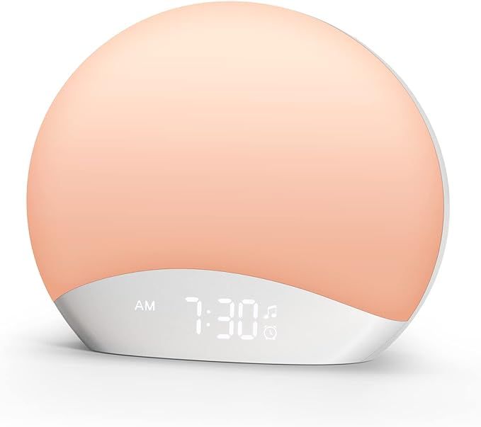 REACHER Sound Machine Sunrise Alarm Clock with Night Light, 26 Nature Inspired Sleep Sounds, 0-10... | Amazon (US)