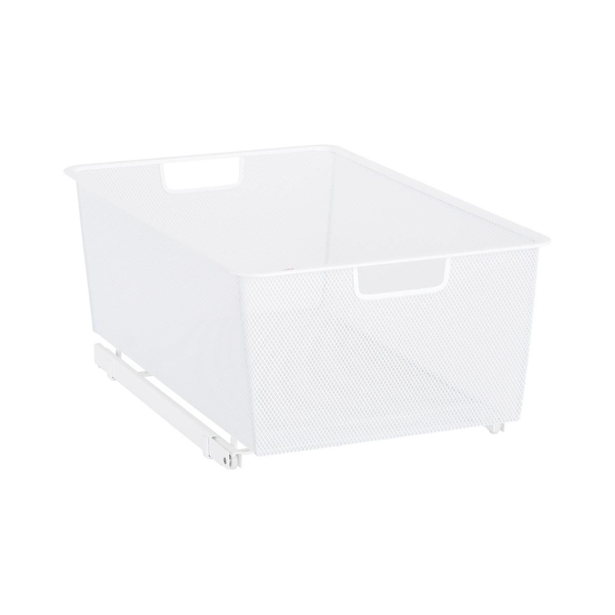Elfa Narrow Pull-Out Cabinet Drawer White | The Container Store