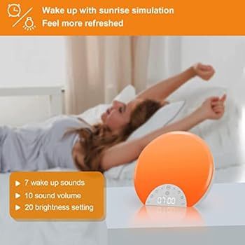 Sunrise Alarm Clock Wake Up Light for Kids, Adults, Heavy Sleepers with Dual Alarms, Snooze, Slee... | Amazon (US)