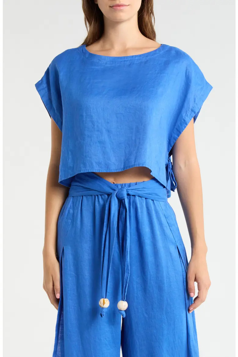 Cropped Linen Cover-Up Top (Women) | Nordstrom | Nordstrom