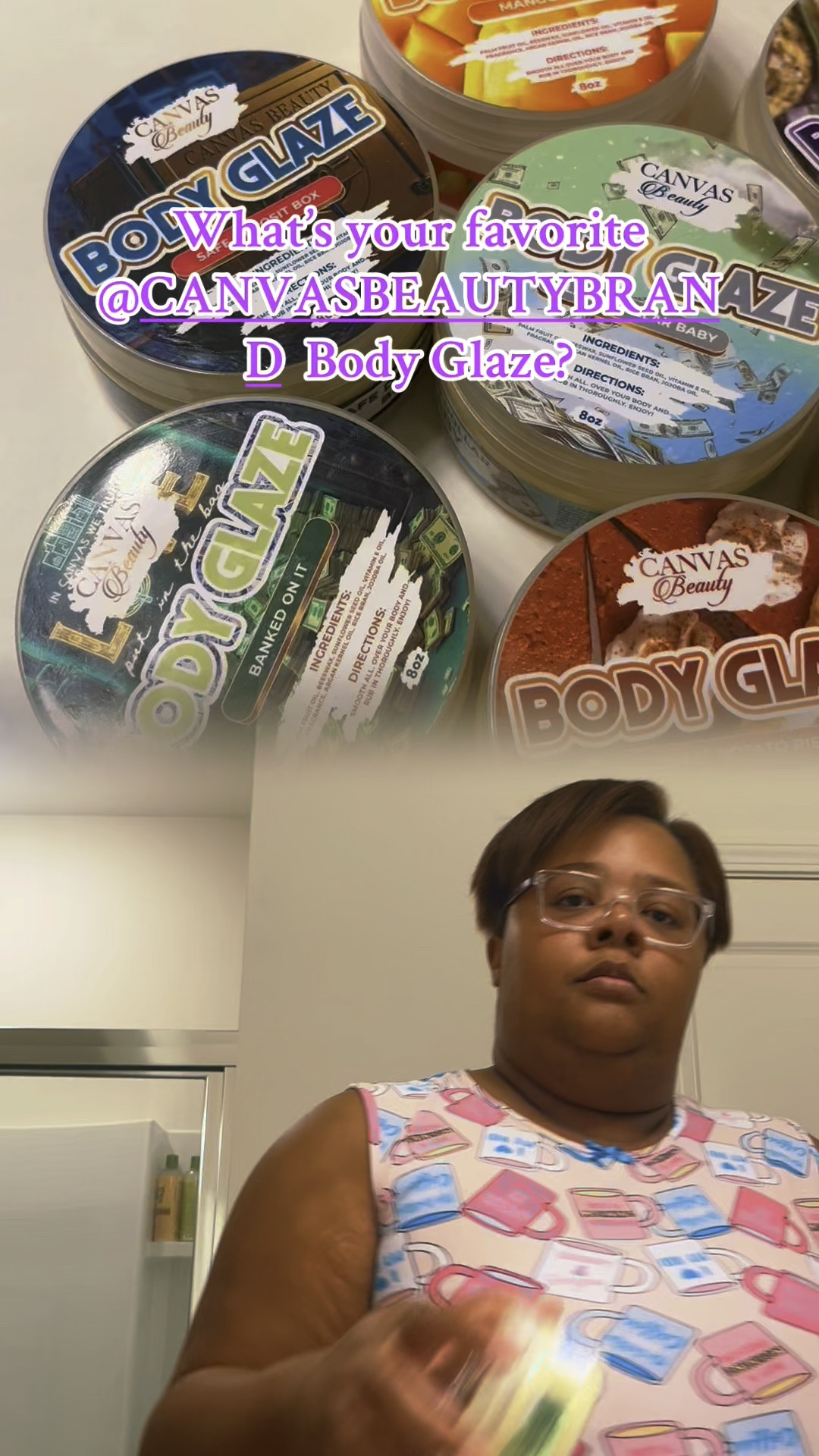 Which Canvas Beauty Brand Body Glaze is your fave?! 😍

I’m torn between Billion Dollar Baby (smells like luxury in a jar ) and Lavender Tea Cookie (soft, sweet, and spa-day dreamy).

Honestly, it depends on my mood —
💰 Billion Dollar Baby when I want to feel like “that girl.”
💜 Lavender Tea Cookie when I need a little calm, cozy energy.

Which one are you reaching for first? 

#BodyGlazeBabe #SkincareObsessed #SelfCareFlex #BillionDollarBaby #LavenderTeaCookie #GlowGoals #SoftSkinSeason

#LTKBeauty #LTKOver40