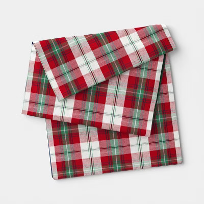 72"x12" Reversible Plaid Table Runner - Threshold™ | Target
