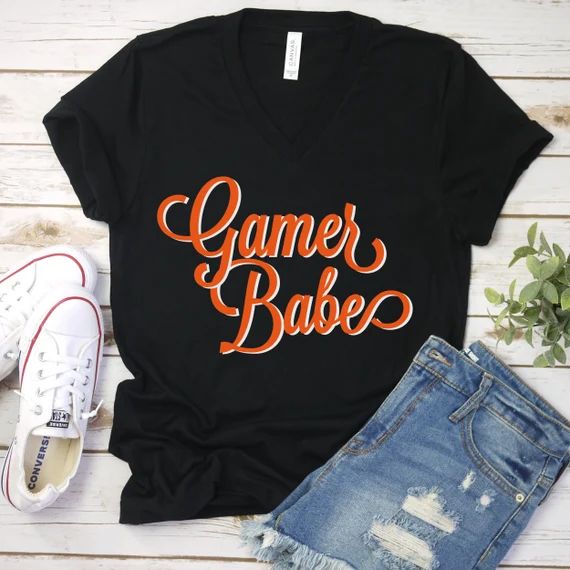 Gamer Babe Baseball Women V-Neck Shirt SF Giants Gamer Babe | Etsy | Etsy (US)