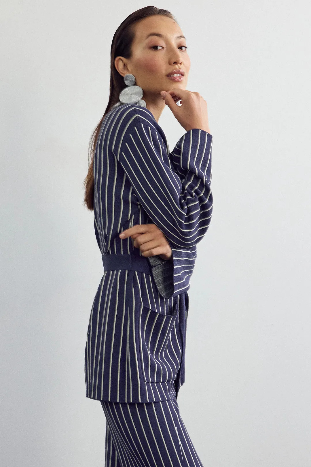 Max Pinstripe Cardigan | Rent the Runway